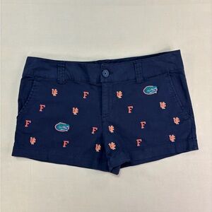 College Classics Y2K Micro University of Florida Logo Navy Women's Chino Shorts